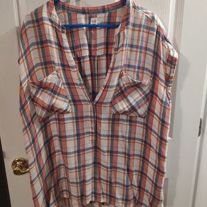 Oversized flannel shirt